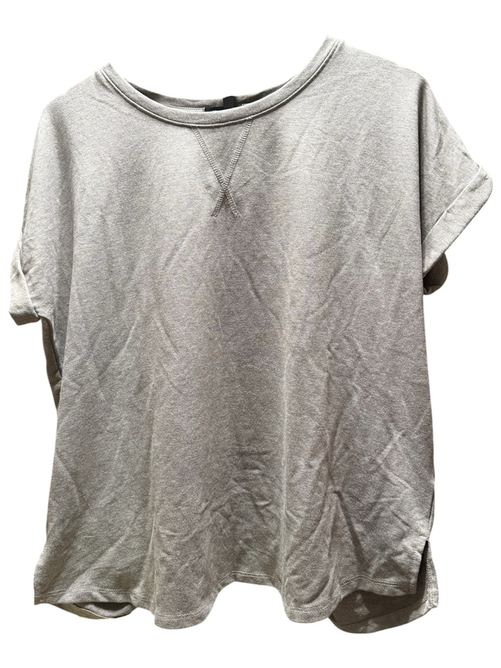 Tattoo Grey Roll Sleeve Dolman Knit Top Women’s Large